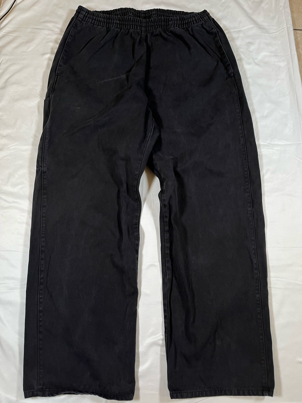 Yeezy Gap YZY Sateen Cargo Pants Rare Size Large Black Loose Baggy